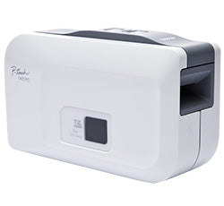 Brother PT-2430PC label printer for office or home, compact design, 10mm/s speed, compatible with TZe tapes, thermotransfer technology.
