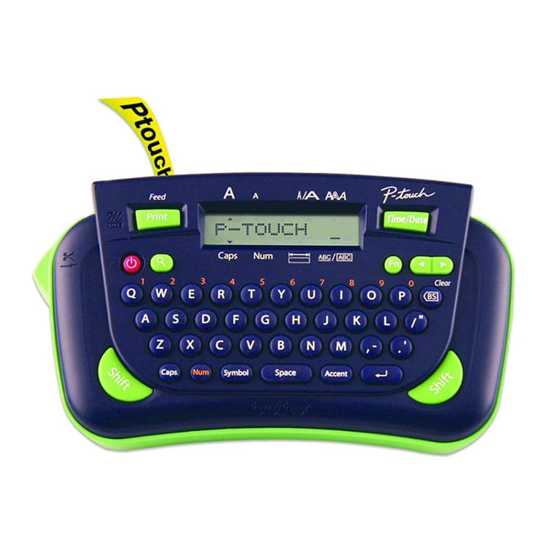Brother PT-80 label printer with QWERTZ keyboard and LCD display for home and office use.