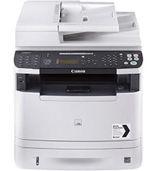 Canon i-SENSYS MF-6140DN multifunction laser printer with high-speed black and white printing, scanning, copying, and faxing capabilities.