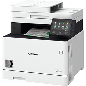 Canon i-SENSYS MF-744CDW multifunction color laser printer with touchscreen display, ideal for efficient printing, scanning, and faxing.