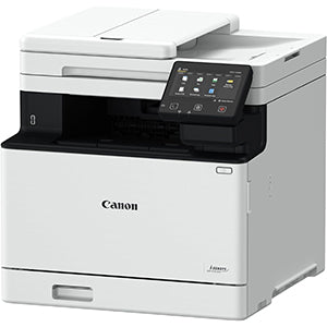 Canon I-Sensys MF-754CDW multifunction color laser printer with touchscreen display.