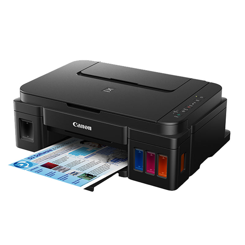 Canon Pixma G3500 multifunction printer with ink tanks, designed for high-volume, cost-effective printing. Supports wireless and cloud printing.
