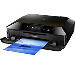 Canon PIXMA MG6350 multifunction inkjet printer displaying a high-quality color print
