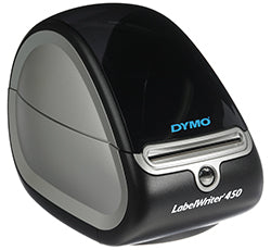 Dymo LabelWriter 450 etikettenprinter voor kantoren en bedrijven, compacte thermodruktechnologie, zwarte behuizing