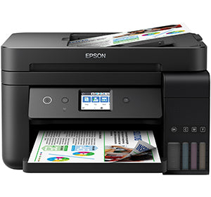 Epson EcoTank ET-4750 inkjet printer with refillable tank system, featuring wireless printing and auto duplex capability.