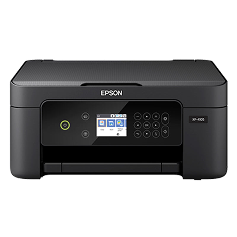 Epson Expression Home XP-4105 multifunction printer with wireless capabilities for home use.