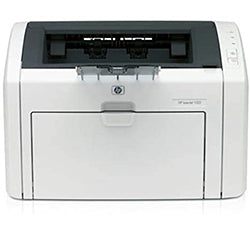 HP LaserJet 1022 monochrome printer, compact design with USB connectivity for efficient black and white printing up to 18 ppm.