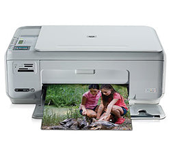 HP PhotoSmart C4380 multifunction printer with photo output showcasing print quality.