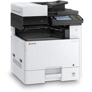 Kyocera Ecosys M8130cidn multifunktionaler Farblaserdrucker für Büroumgebungen, bietet Druck-, Kopier- und Scanfunktionen.