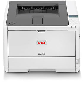 Oki B432 monochrome laser printer with high-speed printing and 1200 dpi resolution.