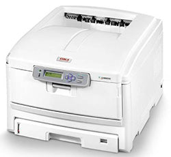 Oki C8800 A3 Farb-Drucker mit kompakter Bauweise und hoher Druckgeschwindigkeit, ideal für vielseitige Medienformate.