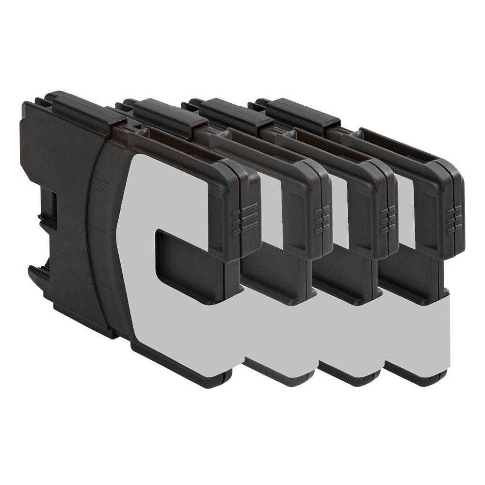 Brother LC-1100 compatible ink cartridges multipack in black, cyan, magenta and yellow for high-quality printing results.