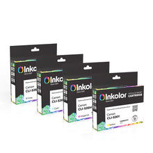 Canon CLI-526PA Multipack Color compatible ink cartridges in Cyan, Magenta, Yellow for high-quality printing.