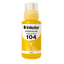 Epson 104 compatible yellow ink cartridge for vivid prints, ideal for home and office use, high page capacity, reliable