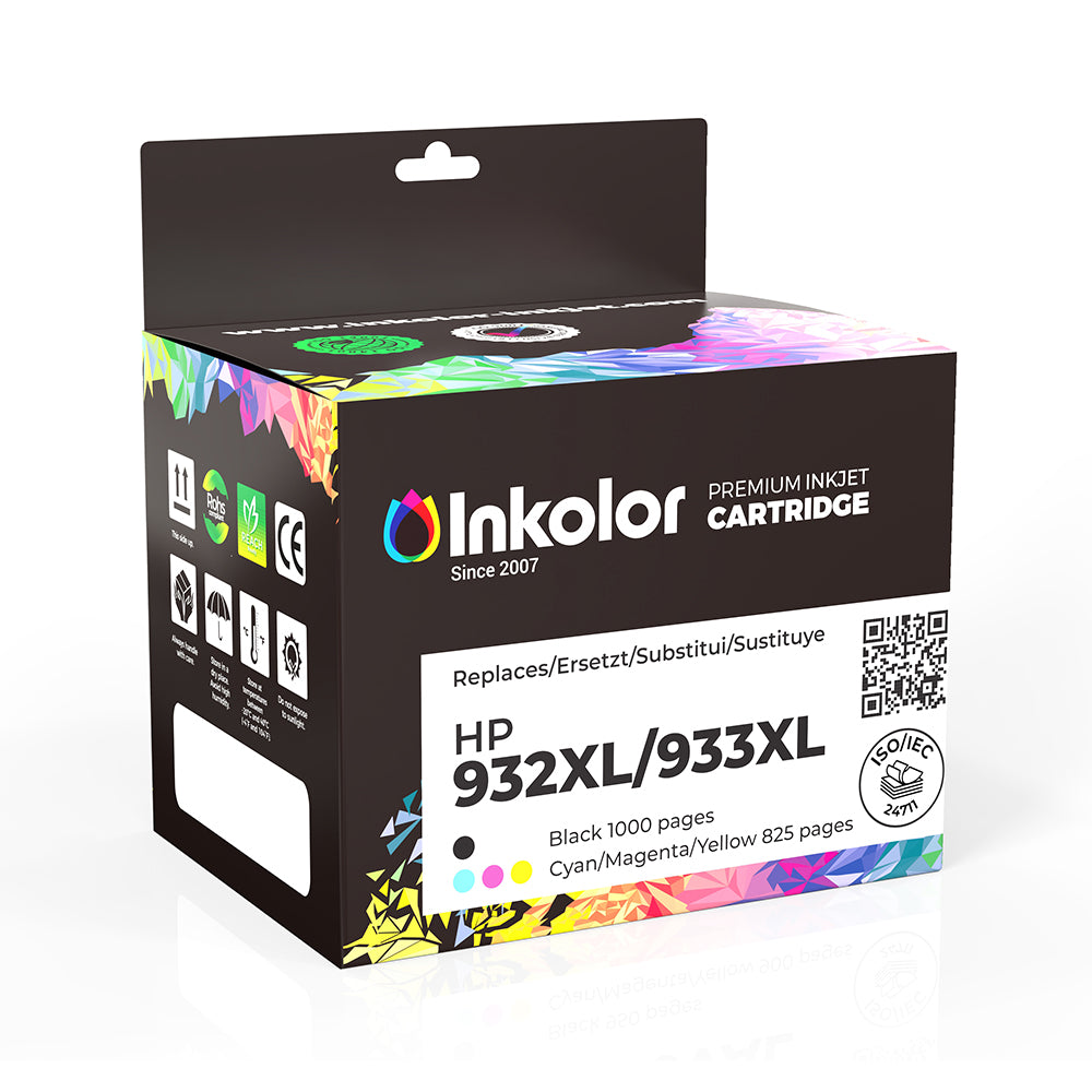HP 932XL/933XL Ink Cartridge Multipack - Black, Cyan, Magenta, Yellow, 1000/825 Pages, Compatible, High Quality Printing