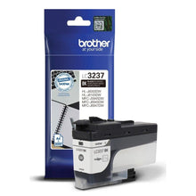 Brother LC-3237BK black ink cartridge for professional quality printing up to 3000 pages, ideal for high-volume office use.