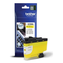 Brother LC-3239XLY yellow ink cartridge with packaging, offers high-quality printing for up to 5000 pages, ideal for professional use.