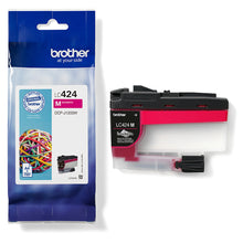Brother LC-424Y yellow ink cartridge for high-quality professional and home printing, yielding up to 200 pages.