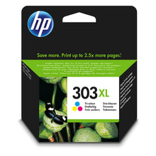 HP 303XL Tricolor Ink Cartridge Packaging with Vibrant Color Graphics