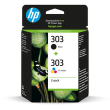 HP 303 Multipack Printer Ink Cartridges, Black and Tri-color, 2-Pack for High-Quality Printing