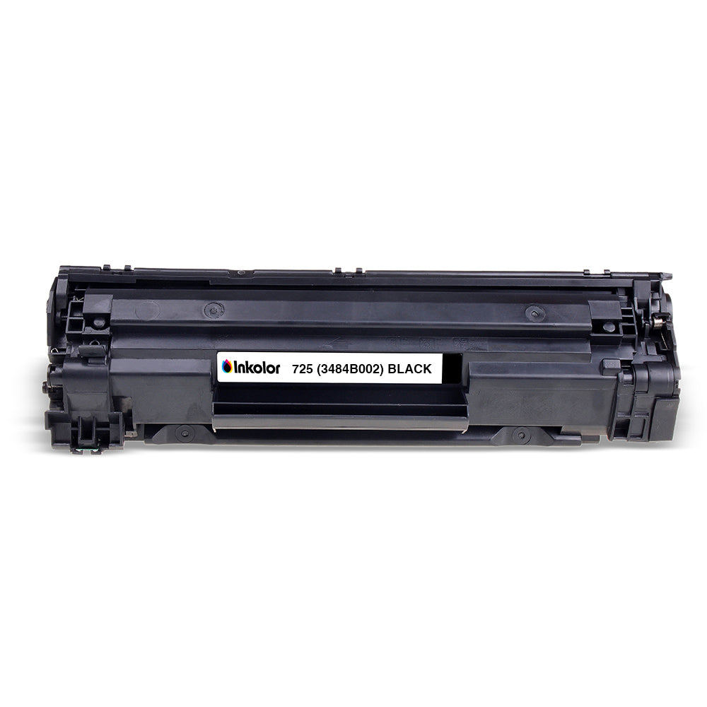Canon 725 (3484B002) compatible black toner with high print quality and 1,600 page capacity, ideal for office and home use.