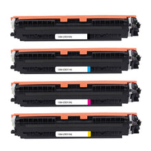 HP 126A compatible toner multipack CE310A CE311A CE312A CE313A - four cartridges in black, cyan, magenta, yellow.