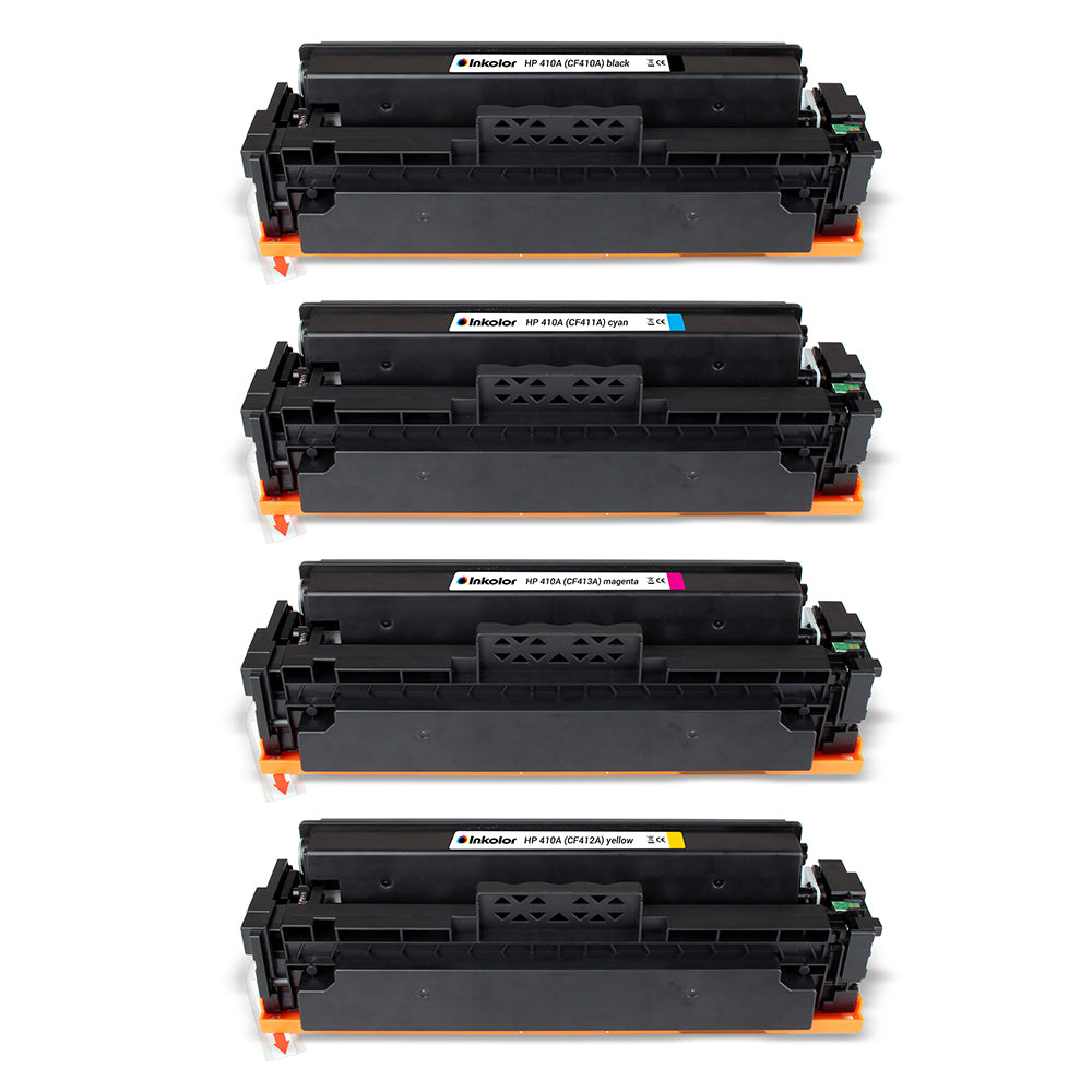 HP 410A Multipack compatible toner set CF410A CF411A CF412A CF413A for professional print quality and high page capacity