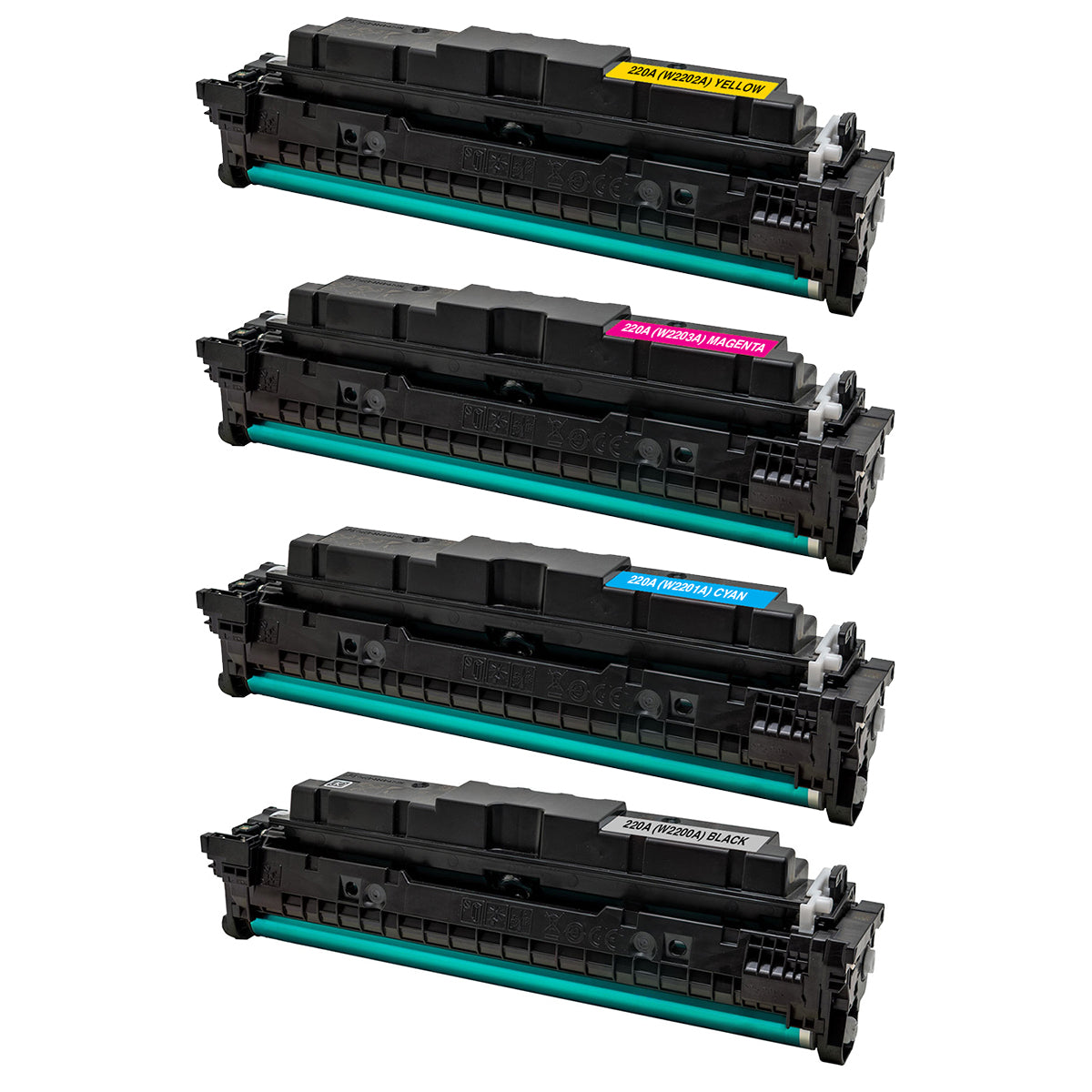 HP 220A Multipack compatible toner set W2200A W2201A W2202A W2203A providing high-quality printing for office use