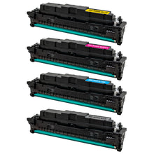HP 220X multipack compatible toner cartridges (black, cyan, magenta, yellow) for high-volume printing