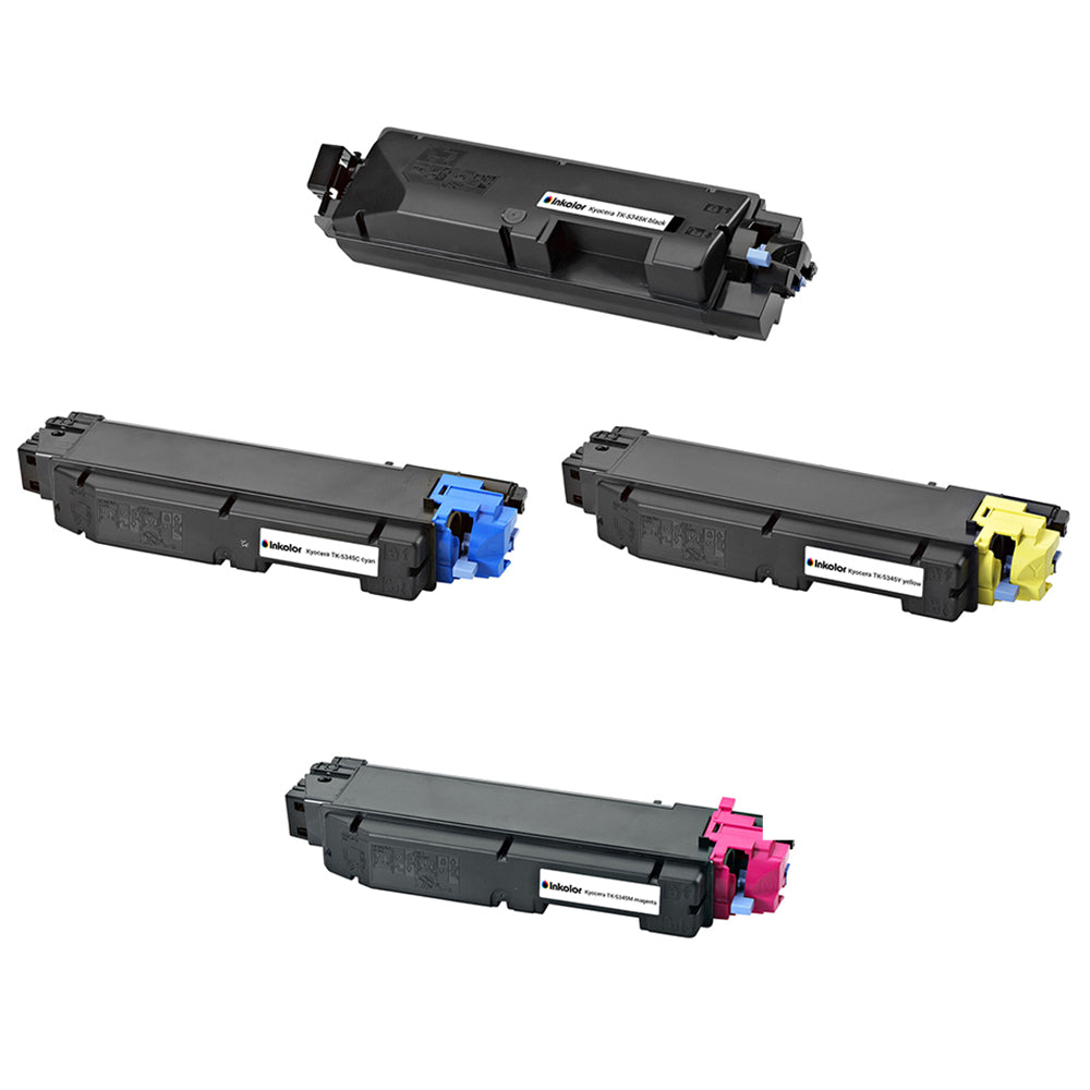 Kyocera TK-5345 Multipack compatible toner set: black, cyan, magenta, yellow