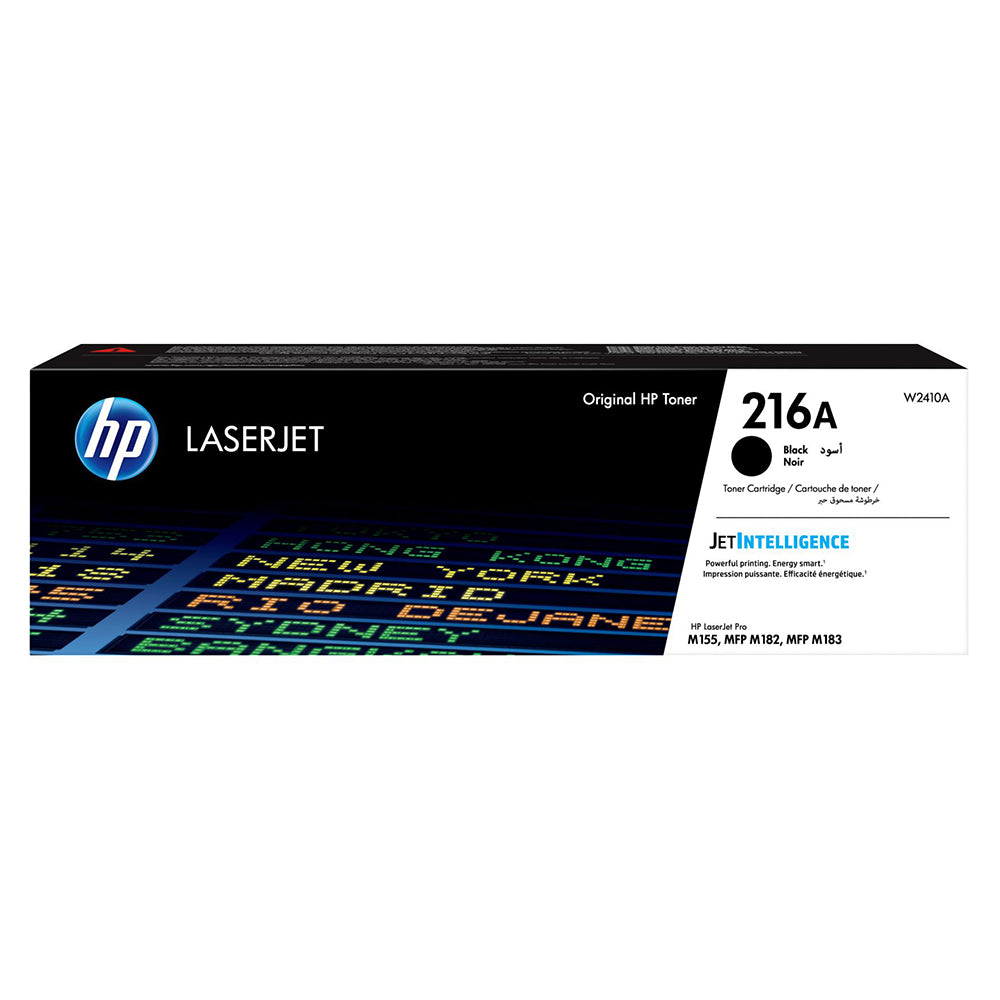 HP 216A (W2410A) Black Toner Cartridge for LaserJet, offering high-quality printing and easy installation.