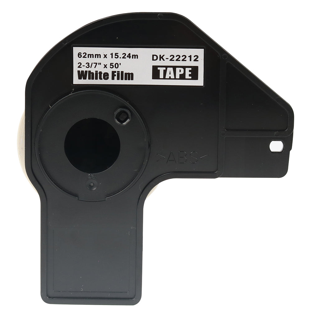 Brother DK-22212 compatible label tape for QL series, 62mm x 15.24m, high-quality endless labels for professional printing.