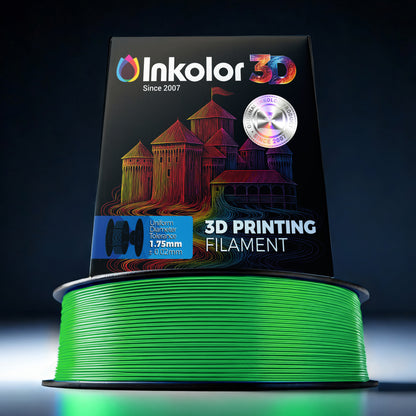 Inkolor PLA Green Filament 1.75mm 1Kg 3D printing filament