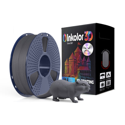Inkolor PLA Matt Grau Filament 1.75mm 1Kg 3D-Druck Filament spool with packaging