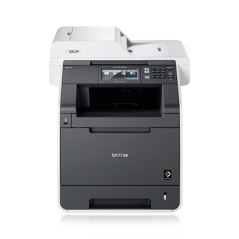 Brother DCP-9270 multifunction color laser printer with high-speed printing and networking features, ideal for office use.