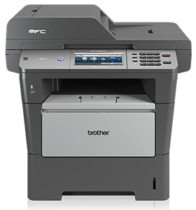 Brother MFC-8950DW monochrome laser printer with multifunction capabilities for office use, featuring duplex printing and Ethernet.