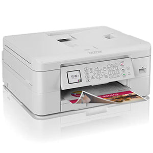 Brother MFC-J1010DW multifunction inkjet printer with color display, supporting print, scan, copy, and fax features.