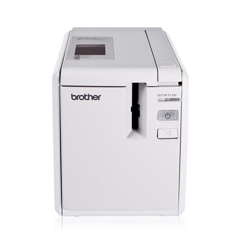Brother PT-9700 professional label printer with high speed and precision, supports TZe tapes, ideal for detailed labeling tasks.