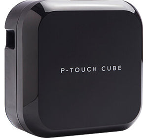 Brother PT-P710BT Cube Plus label printer, compact portable design, ideal for home or office use with fast printing speed.