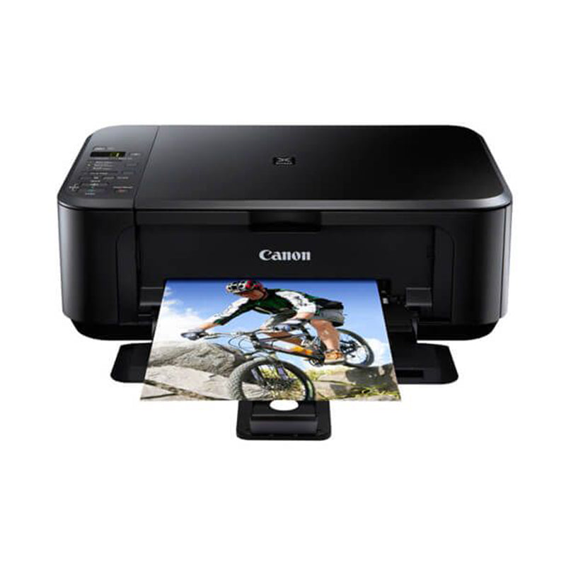 Canon PIXMA MG2140 inkjet multifunction printer printing a colorful photo.