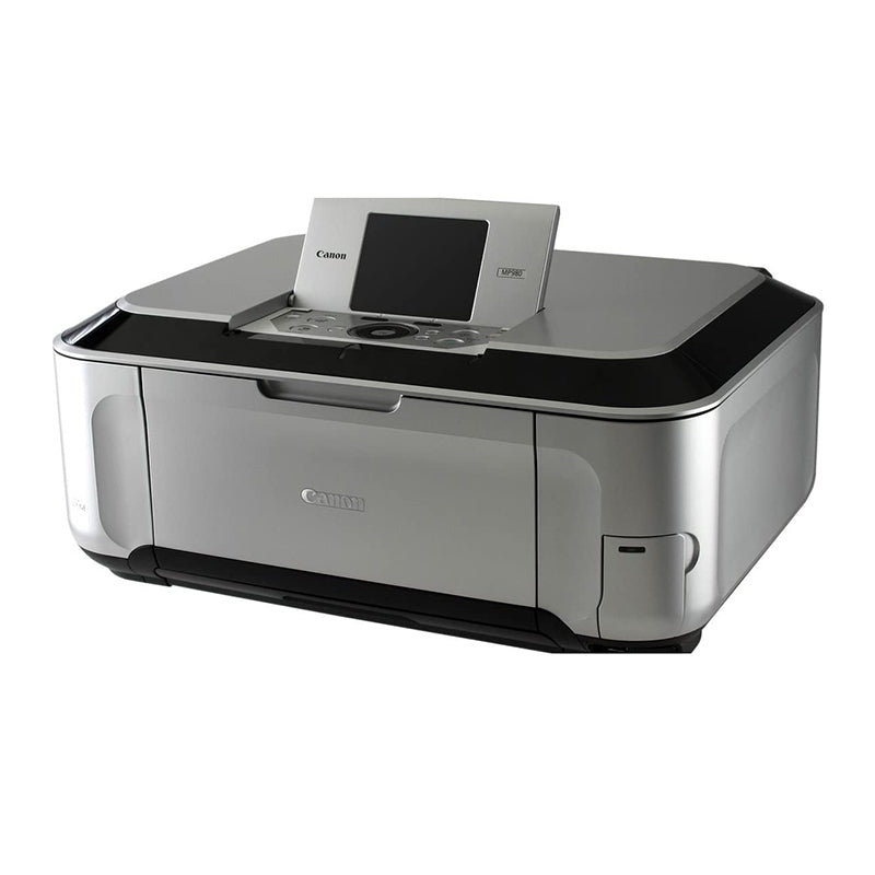 Canon PIXMA MP980 multifunction inkjet printer with 9600x2400 dpi resolution, 6-color ink system, and fast printing speeds.