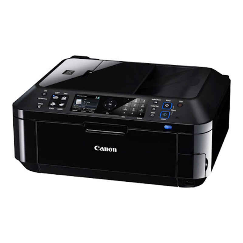 Canon PIXMA MX420 multifunctional inkjet printer with scanning, copying, faxing features and automatic document feeder.