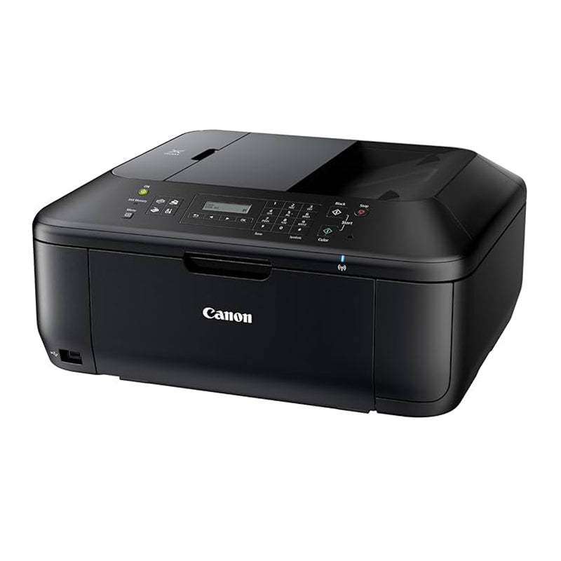 Canon PIXMA MX455 multifunction inkjet printer for wireless printing, scanning, and faxing, featuring Apple AirPrint compatibility.