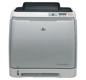 HP Color LaserJet 2600 printer, compact design, reliable color printing, supports multiple media formats, USB interface