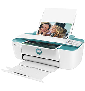 HP DeskJet 3762 All-in-One Printer featuring compact design, printing and scanning capabilities, wireless support via HP Smart App.