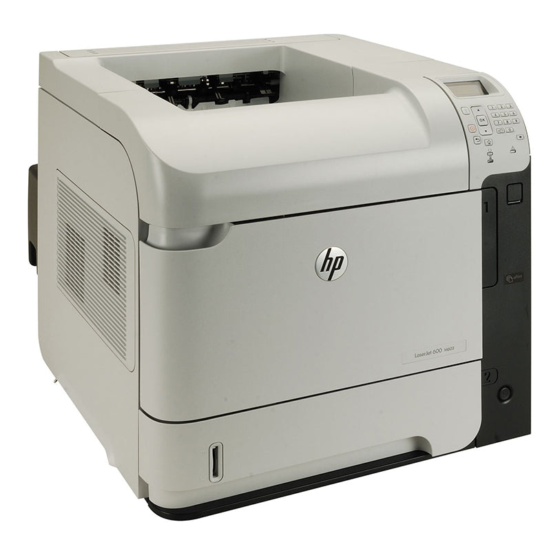 HP LaserJet Enterprise M603N monochrome printer for high-volume business use.