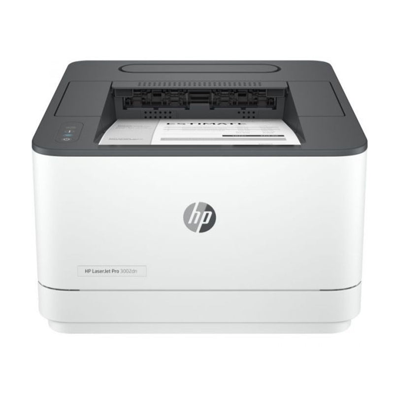 HP LaserJet Pro 3002DW monochrome printer, ideal for small to medium offices, with wireless connectivity and mobile printing capabilities.