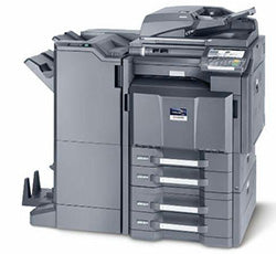 Kyocera TASKalfa 3050CI multifunction color printer for office use with 30 ppm, 600x600 dpi, featuring print, copy, scan, and fax capabilities.