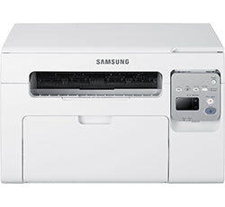 Samsung SCX-3405W compact monochrome laser printer with wireless printing, copy, and scan functionality for small offices.