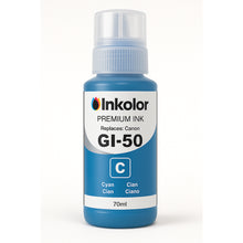 Canon GI-50C kompatible Cyan Tintenpatrone für hochwertige Drucke, kostensparend bis zu 7.700 Seiten, lebendige Farben